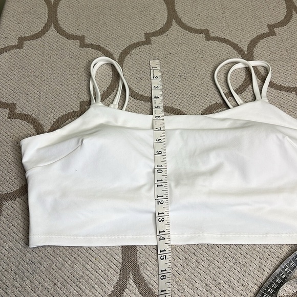 Halara White Double Straps Backless Twisted Workout Plus Size Cropped Tank Top - Picture 11 of 11